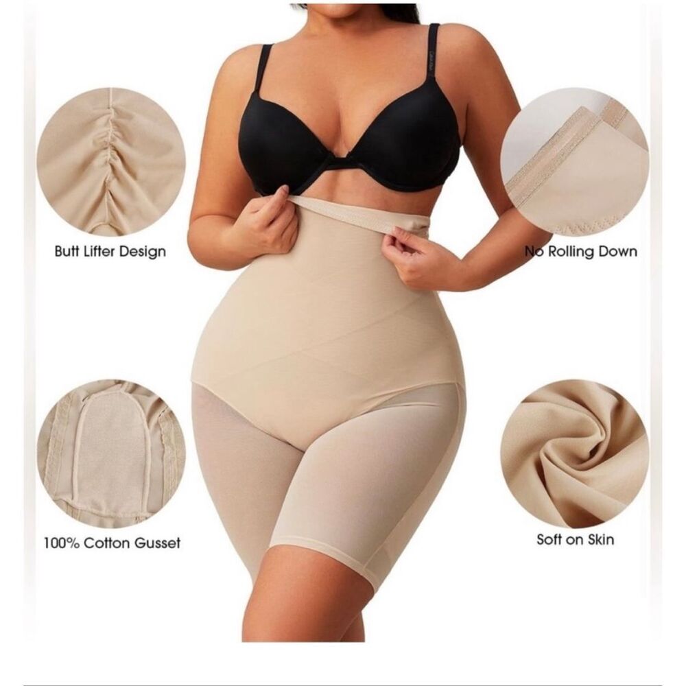 Movwin Tan Tummy Thigh & Butt Shaper Panty sz 4XL NWT
